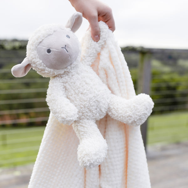 The Little Linen Co Plush Toy & Blanket - Farmyard Lamb