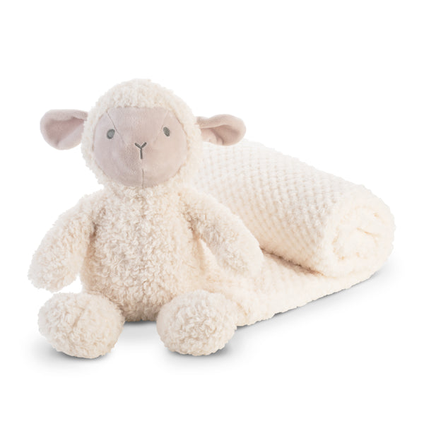 The Little Linen Co Plush Toy & Blanket - Farmyard Lamb