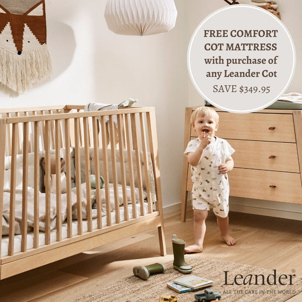 Leander Linea Cot & Mattress