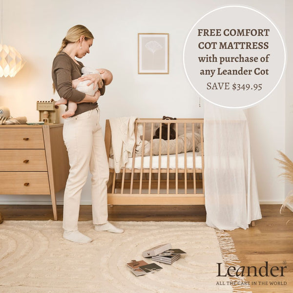 Leander Linea Cot & Mattress