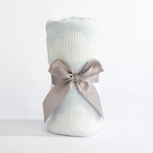 Living Textiles Chenille Blanket - Blue Clouds