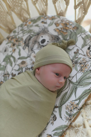 Luna's Treasures Pine Bamboo Jersey Swaddle Wrap