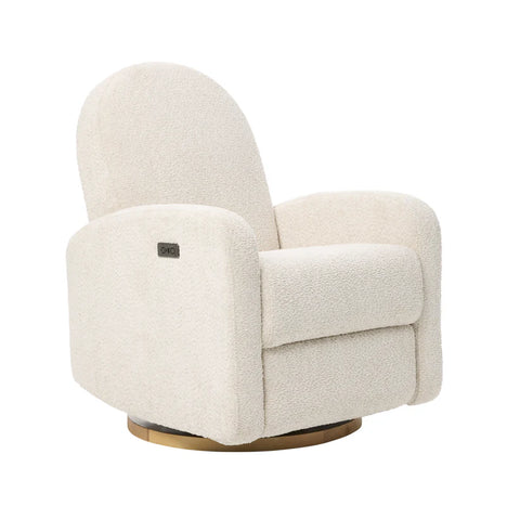 iL Tutto Maya Electric Recliner Glider Nursery Chair - White Mist