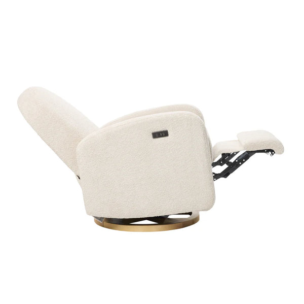 iL Tutto Maya Electric Recliner Glider Nursery Chair - White Mist