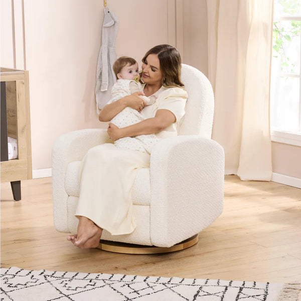 iL Tutto Maya Electric Recliner Glider Nursery Chair - White Mist
