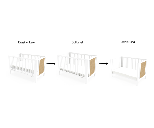 Babyhood Aliya Rattan Cot