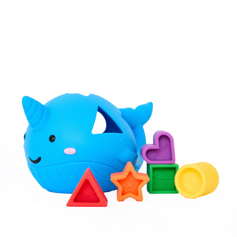 Jellystone Designs Narwhal Shape Sorter - Bright