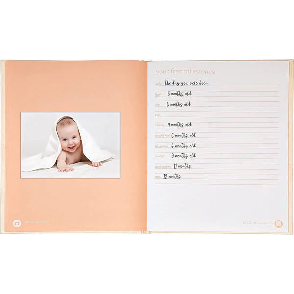 Pearhead Rainbow Babybook - Blush