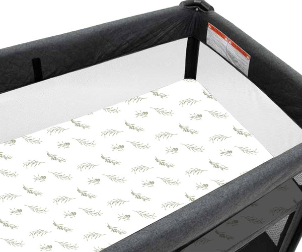 Amani Bebe Jersey Cotton Portacot Fitted Sheet - Olive