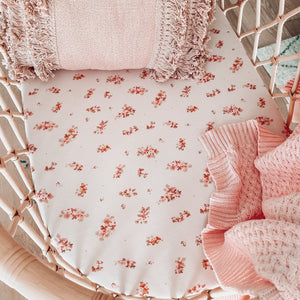 Snuggle Hunny Fitted Bassinet Sheet/Change Mat Cover - Esther
