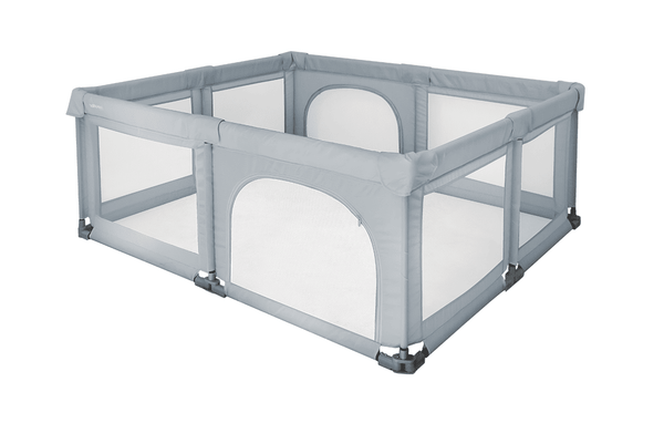Babyhood Pop Up Play Pen and Play Mat Grey Package
