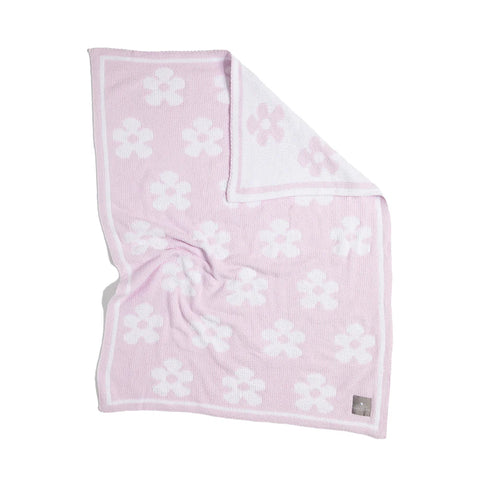 Living Textiles Chenille Blanket - Purple Flowers
