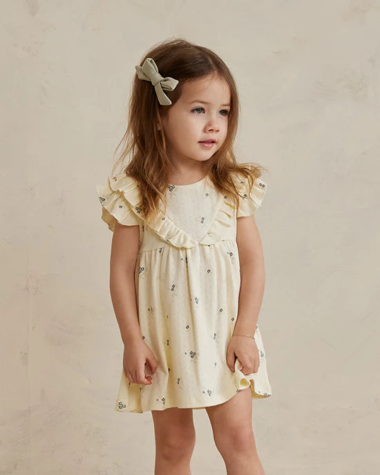 Quincy Mae Sleeveless Ruffle V Dress Set - Ditsy Ocean Quincy Mae Sleeveless Ruffle V Dress Set - Ditsy Ocean