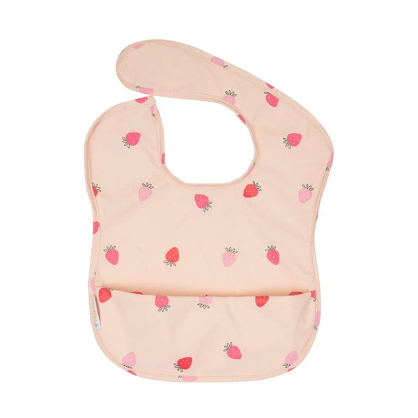 All4Ella Recycled Pouch Bib - Strawberries