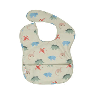 All4Ella Recycled Pouch Bib - Dinosaurs