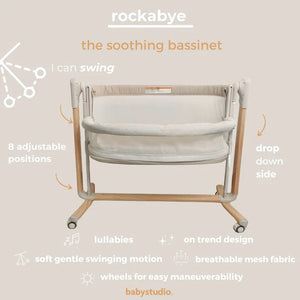BabyStudio Rockabye V2 - The Soothing Bassinet (mattress included)