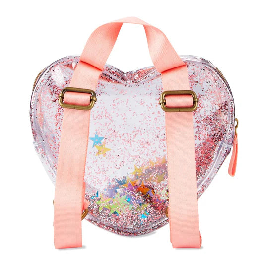 Skip Hop Clear Glitter Heart Backpack