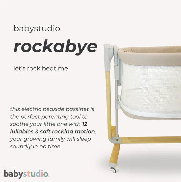 BabyStudio Rockabye V2 - The Soothing Bassinet (mattress included)