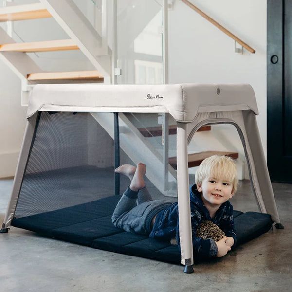 Silver Cross Slumber Travel Cot - Stone