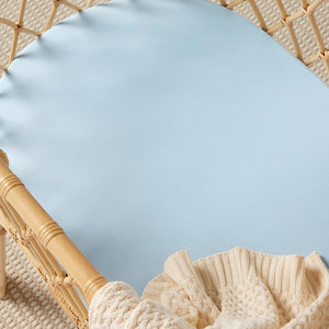 Snuggle Hunny Fitted Bassinet Sheet/Change Mat Cover - Baby Blue