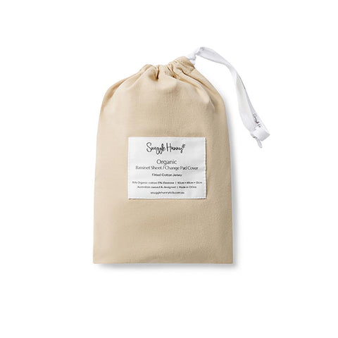 Snuggle Hunny Fitted Bassinet Sheet/Change Mat Cover - Pebble