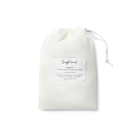 Snuggle Hunny Fitted Bassinet Sheet/Change Mat Cover - Milk