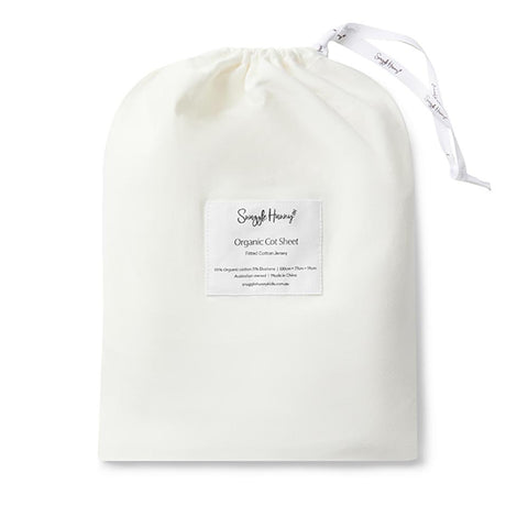 Snuggle Hunny Organic Fitted Cot Sheet - Milk