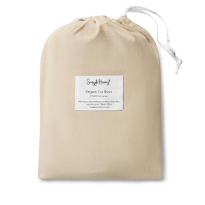 Snuggle Hunny Organic Fitted Cot Sheet - Pebble