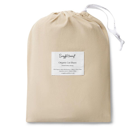 Snuggle Hunny Organic Fitted Cot Sheet - Pebble