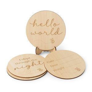 Snuggle Hunny Busy Bee Wooden Milestone Cards
