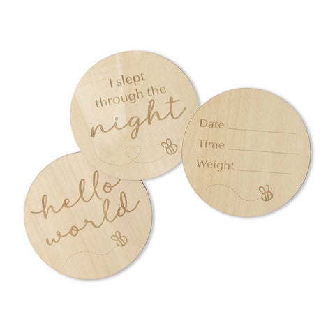 Snuggle Hunny Busy Bee Wooden Milestone Cards