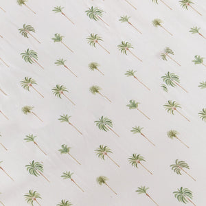 Snuggle Hunny Organic Fitted Cot Sheet - Green Palm