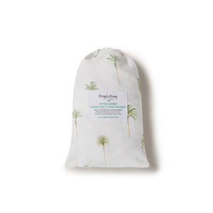 Snuggle Hunny Fitted Bassinet Sheet/Change Mat Cover - Green Palm
