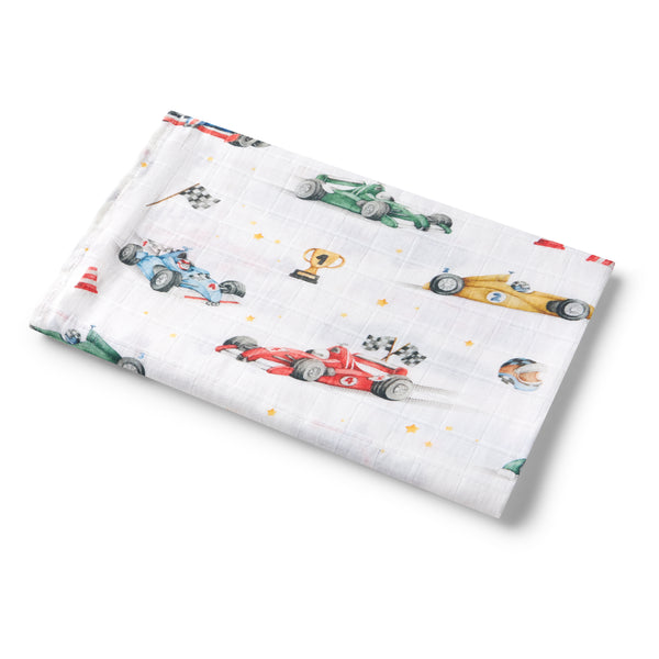 Snuggle Hunny Little Racers Organic Muslin Wrap