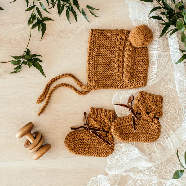 Snuggle Hunny Merino Wool Bonnet & Booties