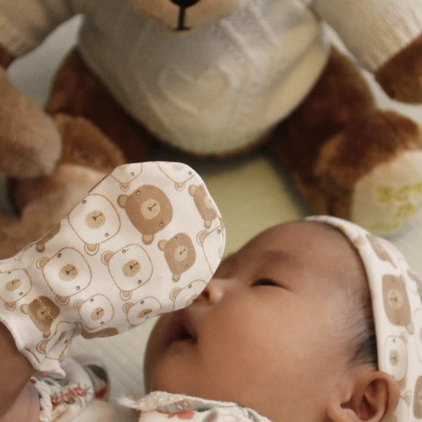 Playette Newborn Caps 3pk - Bear