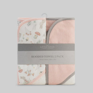 The Little Linen Co Hooded Towels 2pk - Harvest Bunny