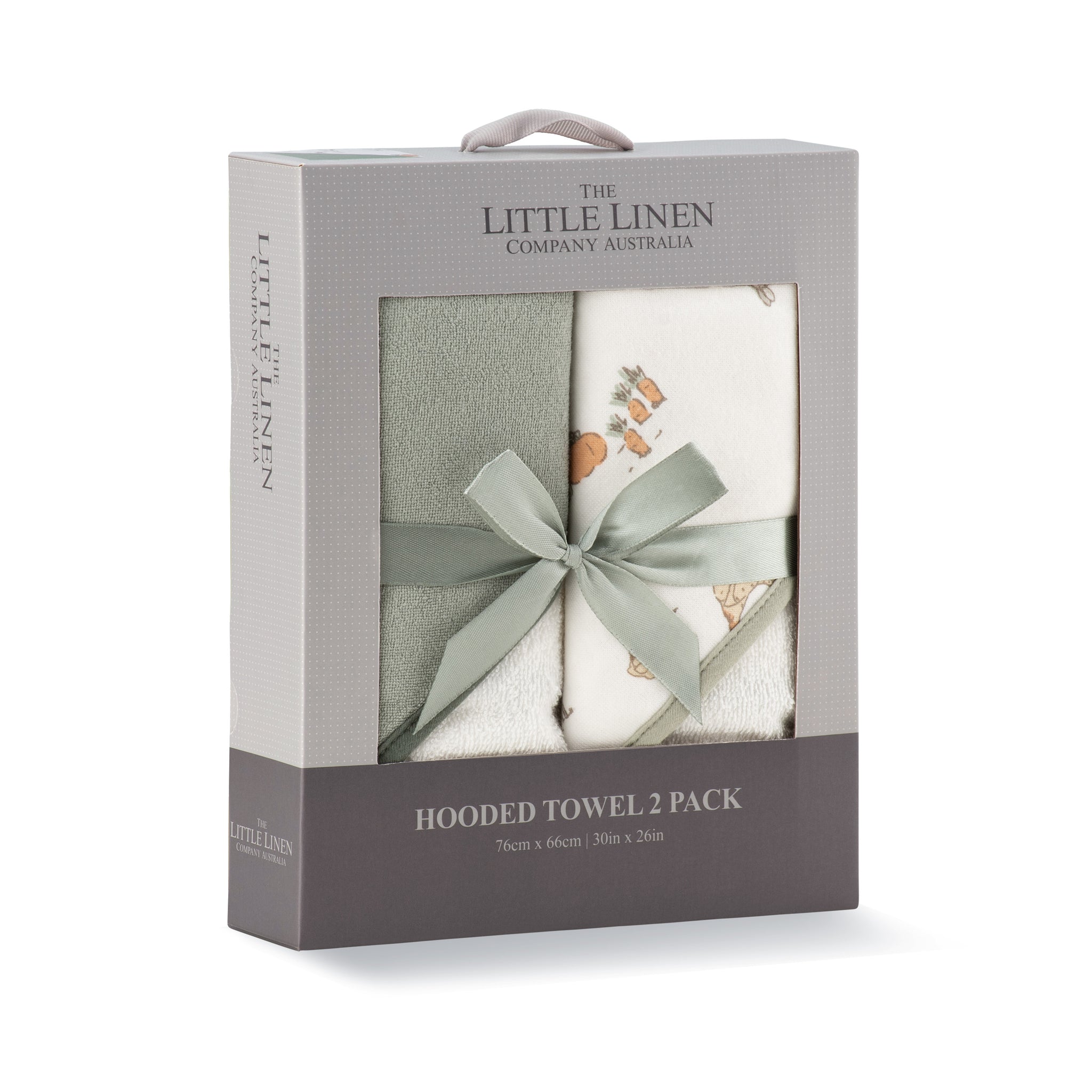 The Little Linen Co Hooded Towels 2pk - Farmyard Lamb