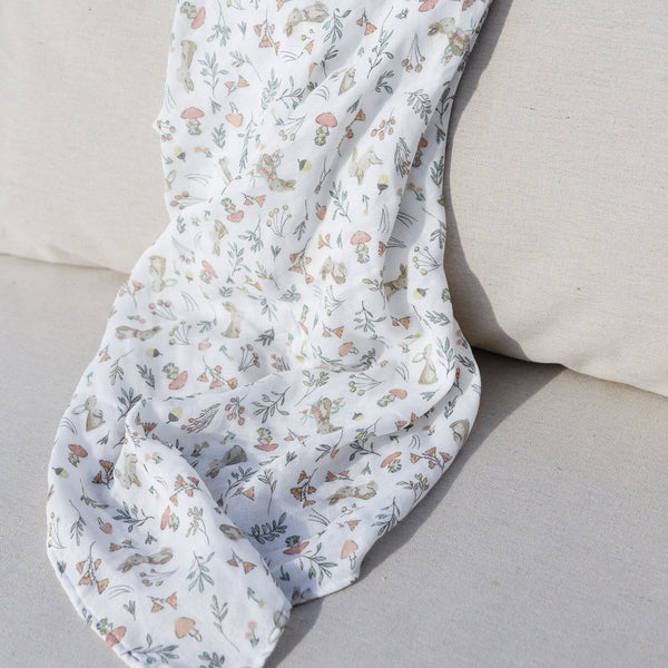 The Little Linen Co Muslin Print - Harvest Bunny