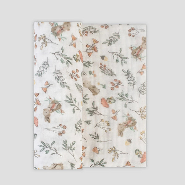 The Little Linen Co Muslin Print - Harvest Bunny