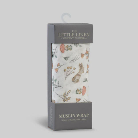 The Little Linen Co Muslin Print - Harvest Bunny