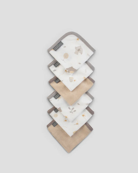 The Little Linen Co Towelling Washer 6pk