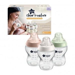 Tommee Tippee Closer to Nature 260ml Bottles x3