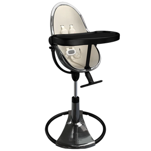 Bloom Fresco Highchair - Titanium Frame & Coconut White - Ex Display