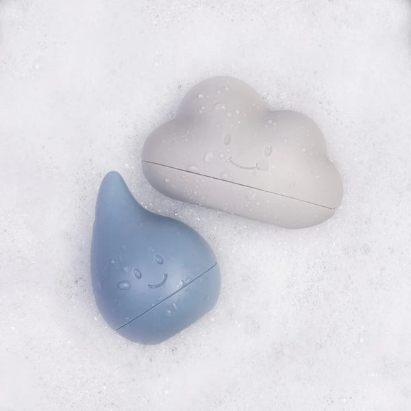 Ubbi Cloud and Droplet Bath Toys - Cloudy Blue