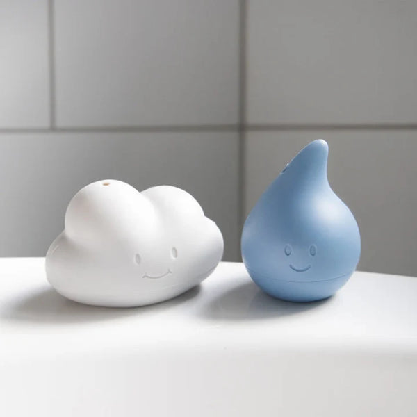 Ubbi Cloud and Droplet Bath Toys - Cloudy Blue