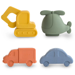 Mushie 4 Piece Bath Play Sets - Vehicles