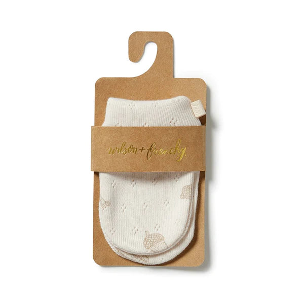 Wilson & Frenchy Organic Pointelle Mittens - Little Acorn