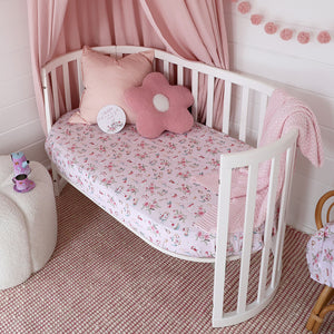 Snuggle Hunny Organic Fitted Cot Sheet - Alice's Tea Party