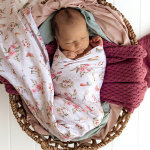 Snuggle Hunny Organic Muslin Wrap - Alice's Tea Party